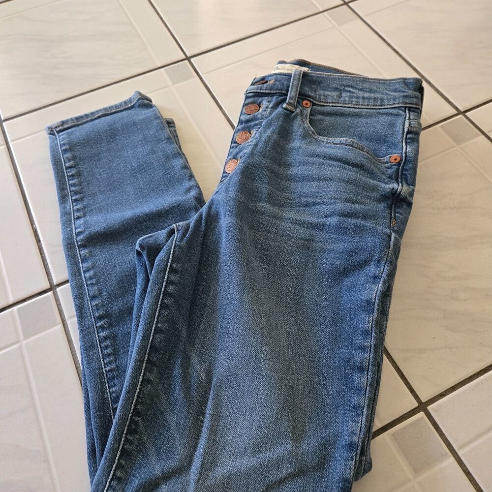 Madewell 9" Mid Rise Skinny Crop Jeans 27 - Picture 2 of 7